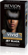 Load image into Gallery viewer, Revlon Realistic Vivid Colour Protein Infused Permanent Color Hair Dye with Color Lock Technology, Jet Black 110ml