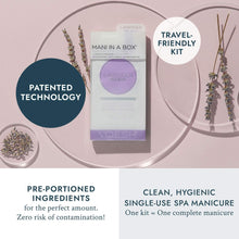 Charger l'image dans la galerie, Coffret manucure VOESH Mani in a Box 3 étapes sans eau - Coffret manucure VOESH - Kit manucure professionnel - Kit manucure femme - Fournitures manucure - Manucure à faire soi-même - Kit manucure salon - Kit manucure spa (Lavande)