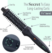 Charger l'image dans la galerie, Brosse thermique MINT 1 1/3 pouce pour des boucles, du volume et des ondulations sans effort