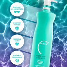 Load image into Gallery viewer, Malibu C Swimmers Wellness Shampoo and Conditioner Set - Hair Care for Swimmers - Combats Brittle Hair (33.8 oz)