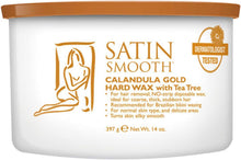 Load image into Gallery viewer, Satin Smooth Calendula Gold Hard Wax with Tea Tree Oil 14oz