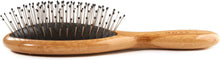 Charger l'image dans la galerie, Brosse à cheveux Bass Brushes pour coiffer et démêler | Tige en alliage 100 % premium | Manche en bambou pur | Petite brosse ovale | Finition foncée | Modèle 801 - DB