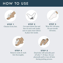 Load image into Gallery viewer, VOESH Exfoliating Peeling Socks - Foot Peeling Mask - Foot Masks Socks - Foot Peel Callus Remover - Exfoliating Peeling Socks for Dry Feet - Pedicure Foot Peel - One Pair of Peeling Socks - Foot Masks