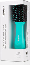 Charger l'image dans la galerie, Sèche-cheveux portable 2 en 1 TORO avec brosse volumisante (bleu sarcelle)