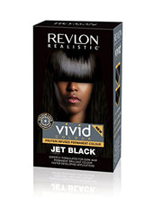 Load image into Gallery viewer, Revlon Realistic Vivid Colour Protein Infused Permanent Color Hair Dye with Color Lock Technology, Jet Black 110ml