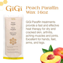 Load image into Gallery viewer, Gigi Peach Paraffin Wax with Aloe Vera, 16 ounces