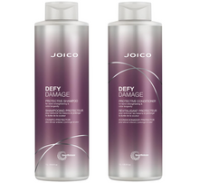 Load image into Gallery viewer, JOICO DEFY DAMAGE SHAMPOO & CONDITIONER 1L DUO