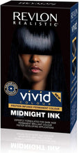 Load image into Gallery viewer, Revlon Realistic Vivid Colour Protein Infused Permanent Color Hair Dye with Color Lock Technology, Midnight Ink 110ml