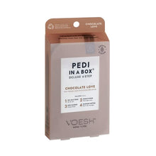 Charger l'image dans la galerie, VOESH Pedi in a Box 4 Step- Chocolate Scent, Cocoa, 4 Step Pedi, At Home Pedicure Treatment, Pedicure Kit, Foot Soak, Foot Scrub, Foot Mask, Vegan Beauty, Foot Treatment, Foot Spa, Luxury Pedicure, Perfect Pedicure Prep