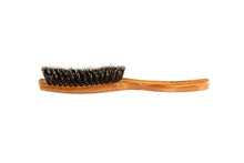 Load image into Gallery viewer, Brush - Semi Oval Seven Row Design 100% Wild Boar Bristles Light Wood Handle Bas by Bass Brushes