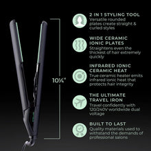 Charger l'image dans la galerie, Fer plat et boucleur 2 en 1 en céramique Menthe Stellar 1,25"