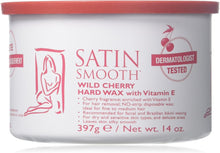 Load image into Gallery viewer, Satin Smooth Wild Cherry Hard Wax with Vitamin E 14oz