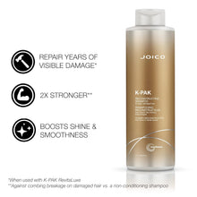 Charger l'image dans la galerie, JOICO K-PAK Shampoing et revitalisant reconstructeurs 1 L Duo