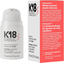 Load image into Gallery viewer, K18 LEAVE-IN MOLECULAR REPAIR HAIR MASK 15ML