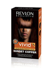 Load image into Gallery viewer, Revlon Realistic Vivid Colour Protein Infused Permanent Color Hair Dye with Color Lock Technology, Sunset Copper 110ml