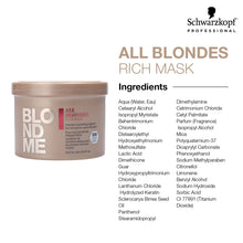 Charger l'image dans la galerie, Schwarzkopf BLONDME MASQUE RICHE TOUS BLONDS 200ML