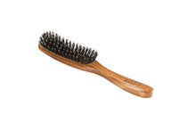 Load image into Gallery viewer, Brush - Semi Oval Seven Row Design 100% Wild Boar Bristles Light Wood Handle Bas by Bass Brushes