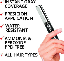 Charger l'image dans la galerie, Correcteur de racines gris Greyfree. Mascara colorant temporaire. Retouche pour masquer les lignes grises, les sourcils et la barbe masculine (blond moyen).