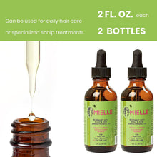 Charger l'image dans la galerie, Huile fortifiante pour cuir chevelu et cheveux au romarin et à la menthe Mielle Organics - Lot de 2