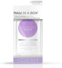 Charger l'image dans la galerie, Coffret manucure VOESH Mani in a Box 3 étapes sans eau - Coffret manucure VOESH - Kit manucure professionnel - Kit manucure femme - Fournitures manucure - Manucure à faire soi-même - Kit manucure salon - Kit manucure spa (Lavande)