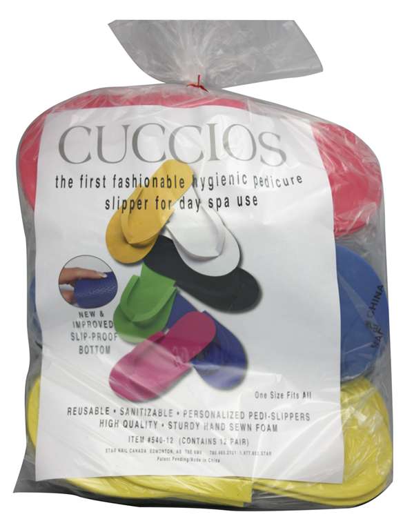 STAR NAIL CUCCIO PEDI SLIPPERS/12 PACK