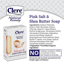 Charger l&#39;image dans la galerie, Savon de beauté naturel Clere au sel rose de l&#39;Himalaya - 150 g

