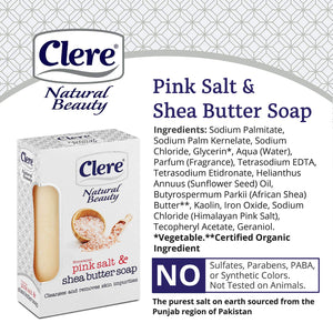 Savon de beauté naturel Clere au sel rose de l'Himalaya - 150 g