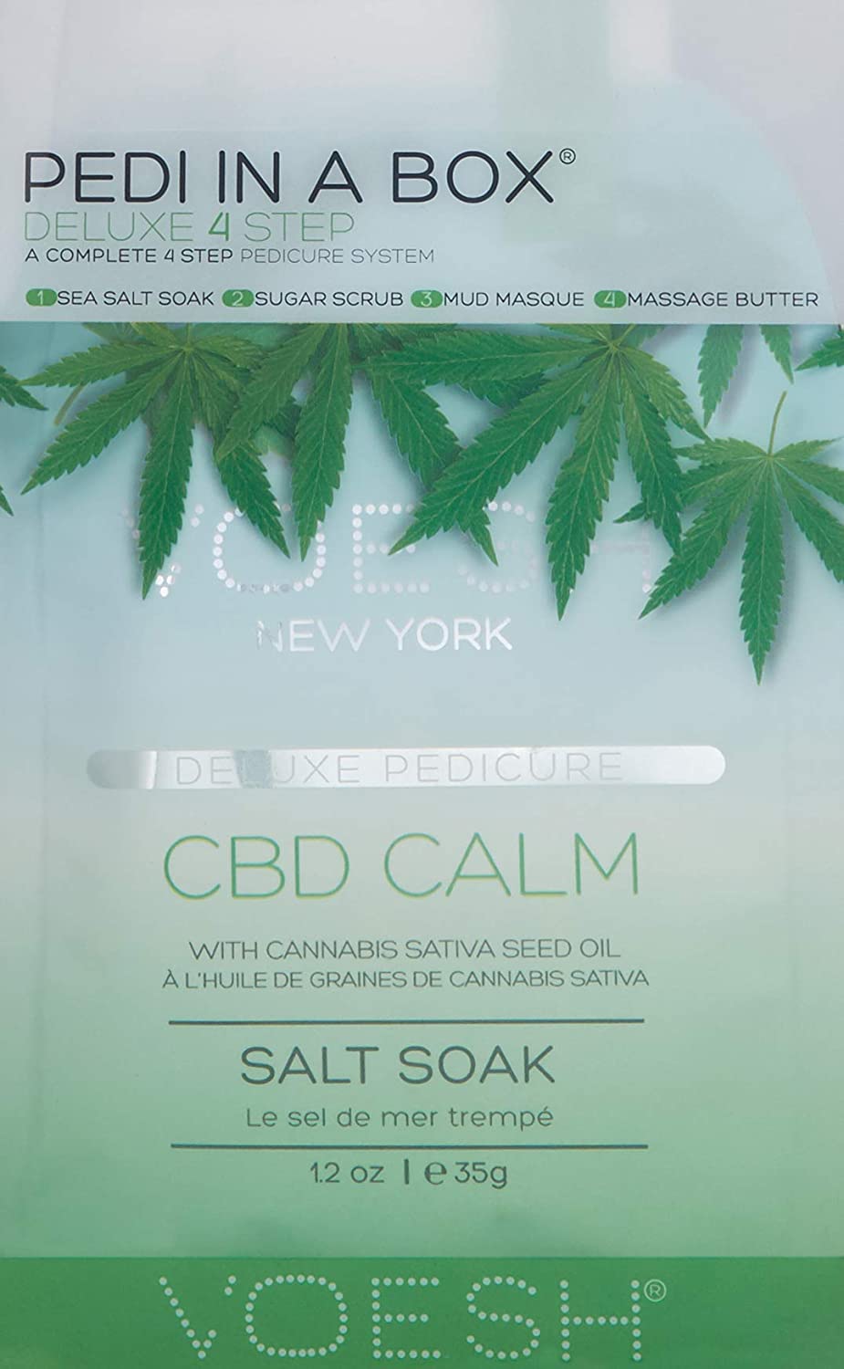 Coffret de luxe en 4 étapes pour pédicure VOESH Pedi In A Box - Hemp Relax