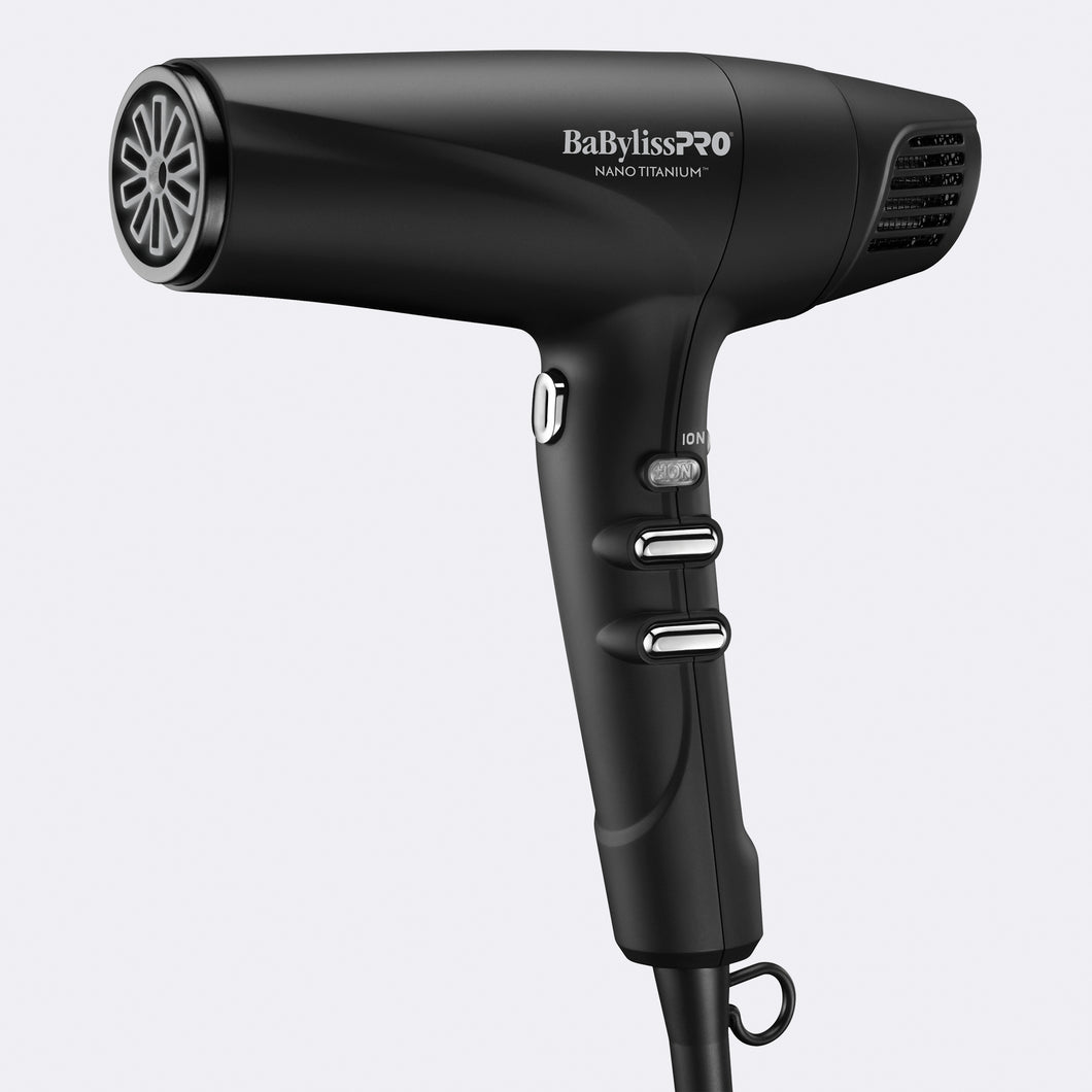 Sèche-cheveux ionique double haute vitesse BaBylissPRO Nano Titanium™, noir - BNT9100BKC