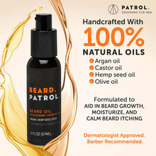 Load image into Gallery viewer, Beard Patrol Beard Oil - Softens, Smooths &amp; Strengthens Beard Growth - 57ml / 2fl oz
