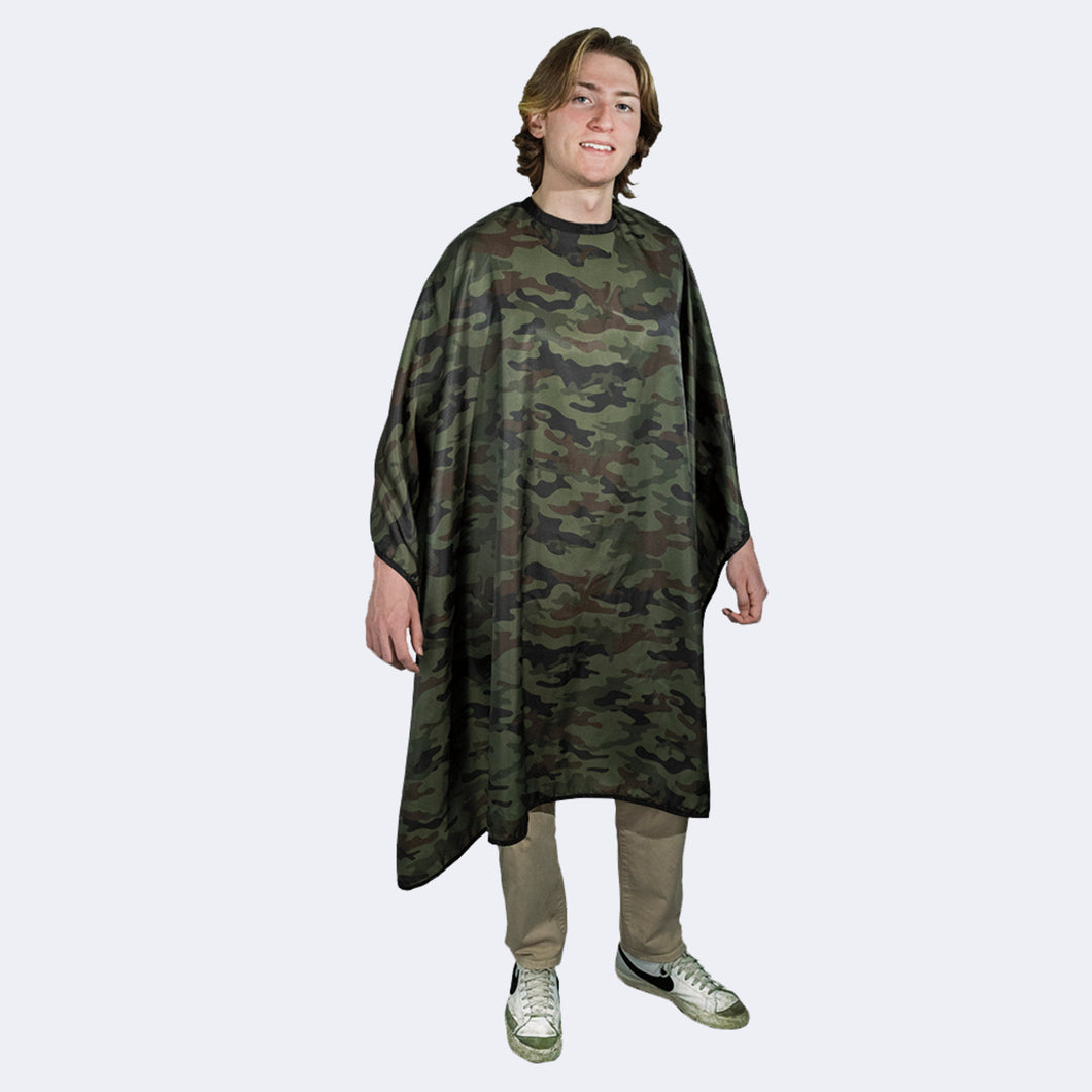 BabylissPRO DELUXE POLY CUTTING CAPE W/ CAMO PRINT - BESCAMOUC
