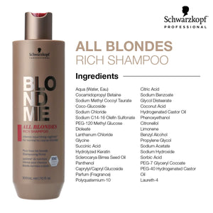 Schwarzkopf BLONDME ALL BLONDES RICH Shampoo 300ML