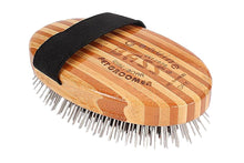 Charger l&#39;image dans la galerie, Bass Brushes | Le toilettage hybride | Brosse brillance et soin pour animaux | Brosse brevetée et primée | Poils naturels + tige en alliage | Manche en bambou pur | Grand ovale | Finition décapée | Modèle A5-SB

