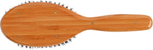 Load image into Gallery viewer, Brush - Large Oval Cushion Style 100% Wild Boar Bristles Beveled Light Wood Hand by Bass Brushes
