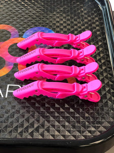 FOIL IT PINK RUBBERIZED JAW CLIPS (4)
