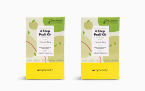 Kit pédicure AvryBeauty 4 étapes – Thé vert – Lot de 2