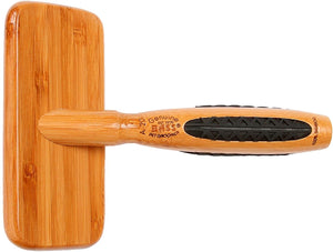 Bass Brushes Slicker Pet Groomer Manche en bambou moyen avec poignées en caoutchouc