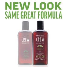 Load image into Gallery viewer, AMERICAN CREW 3-IN-1 TEA TREE SHAMPOO, CONDITIONER &amp; BODY WASH FOR MEN 33.8OZ/1L
