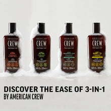 Load image into Gallery viewer, AMERICAN CREW 3-IN-1 TEA TREE SHAMPOO, CONDITIONER &amp; BODY WASH FOR MEN 33.8OZ/1L
