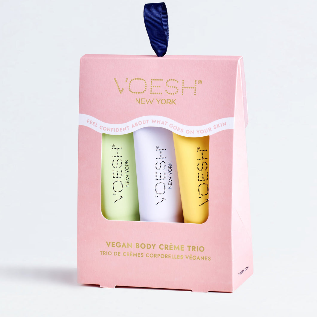 Trio de crèmes corporelles végétaliennes VOESH (Tangerine Glow + Lavender Land + Green Tea)