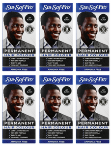Sta Sof Fro Men Permanent Hair Colour Jet Black - 6 Pack