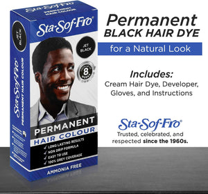 Sta Sof Fro Men Permanent Hair Colour Jet Black - 6 Pack