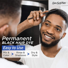 Load image into Gallery viewer, Sta Sof Fro Men Permanent Hair Colour Jet Black - 6 Pack
