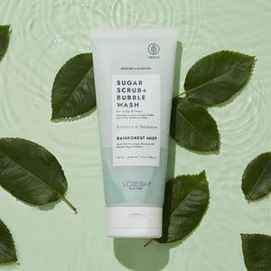 Voesh Shower Empower Duo, Shower Filter & Sugar Scrub, Rainforest Mist