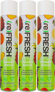 (re) FRESH - DRY Shampoo for Absorbing Hair Oil, Sweat, and Odor 3 Pack