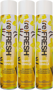 (re) FRESH - DRY Shampoo for Absorbing Hair Oil, Sweat, and Odor 3 Pack