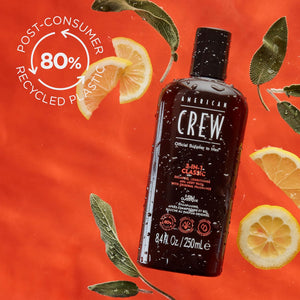 AMERICAN CREW 3-in-1 Shampoo, Conditioner, and Body Wash 8.4OZ/250ML