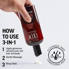 Load image into Gallery viewer, AMERICAN CREW 3-in-1 Shampoo, Conditioner, and Body Wash 8.4OZ/250ML
