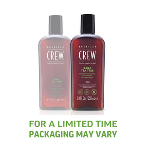 AMERICAN CREW 3-IN-1 TEA TREE SHAMPOO, CONDITIONER & BODY WASH FOR MEN 8.4OZ/250ML