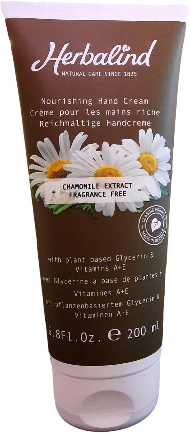 Crème pour les mains à la camomille sans parfum Herbalind 200 ml